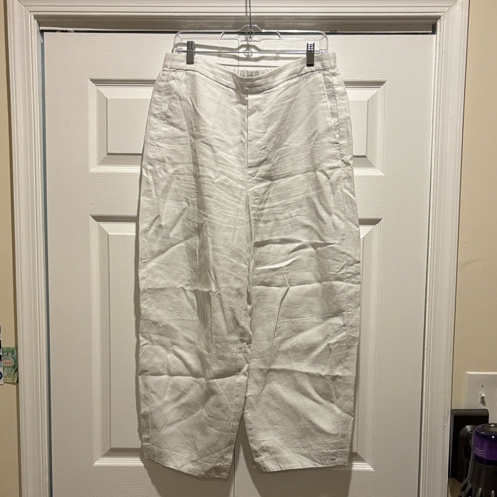 Madewell White Linen Balloon Panta